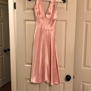 Pink and white polka dot Halter dress